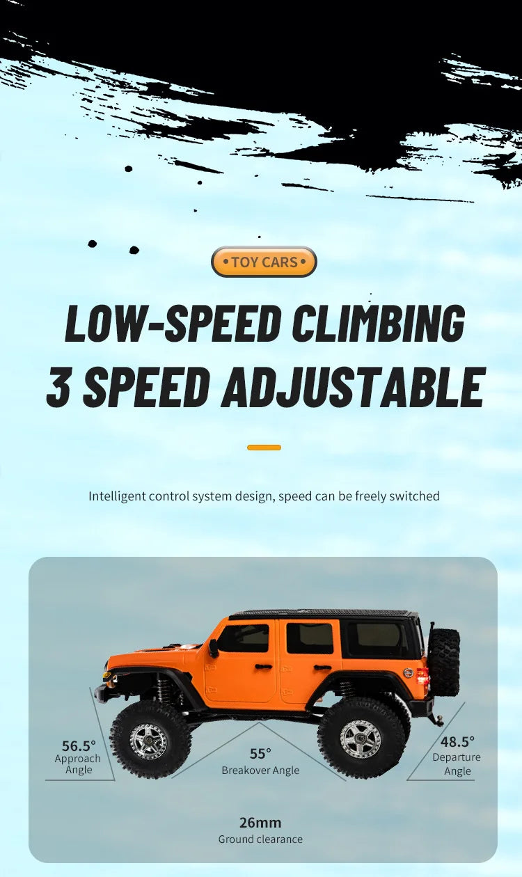 Auto RC JJRC C8801 Jeep Wrangler 4WD 1:18 Control Remoto