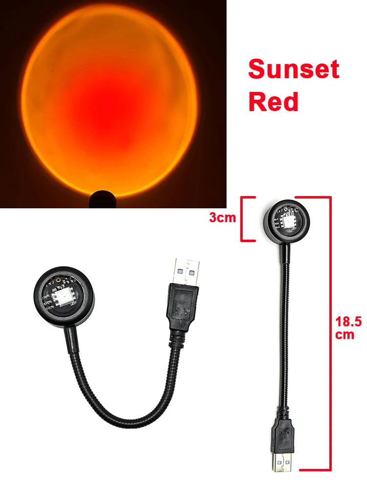 Lámpara LED de Atardecer Proyector de Luz Nocturna