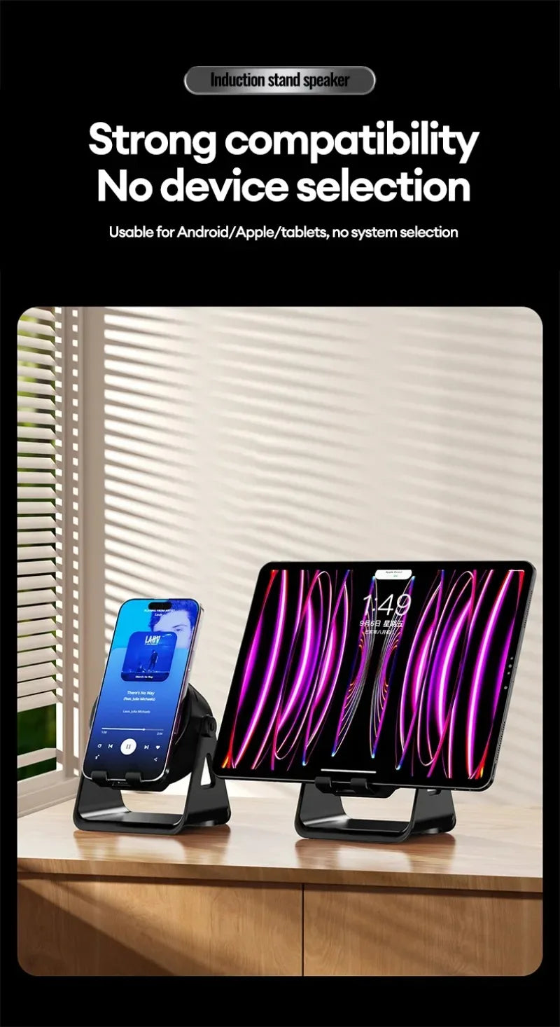 Cargador Inalámbrico 5 en 1 con Parlante Bluetooth