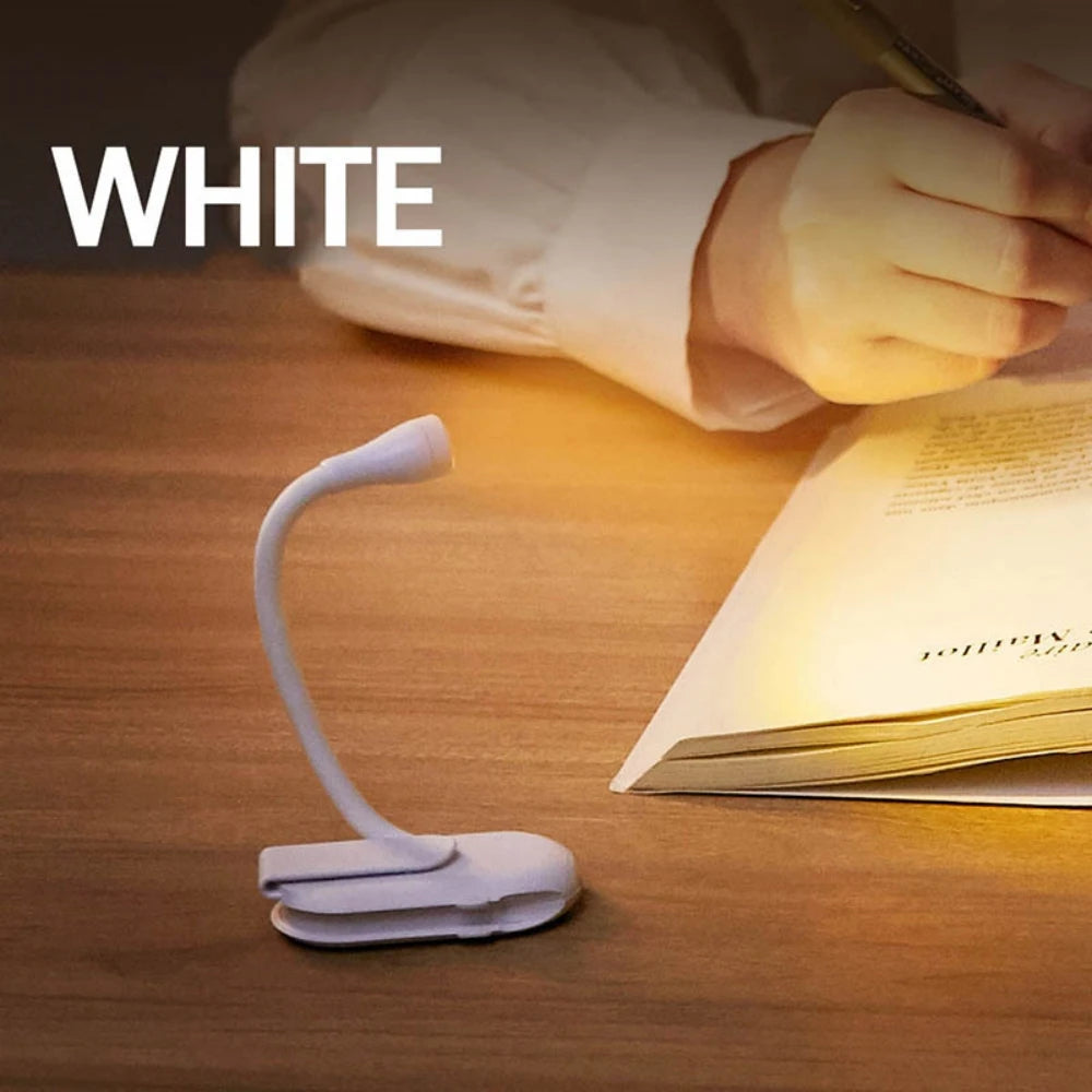 Lámpara LED Portátil para Libros con Clip 360°