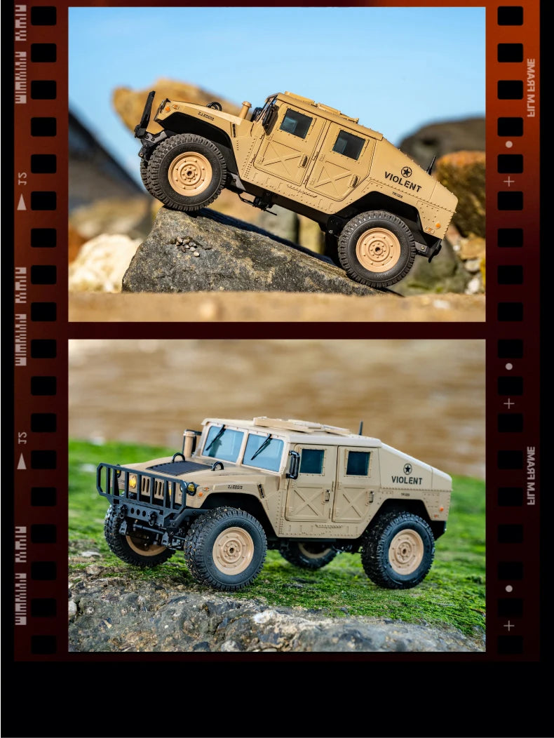 Auto de Control Remoto Todoterreno 4WD 1/16 con Luces LED para Niños