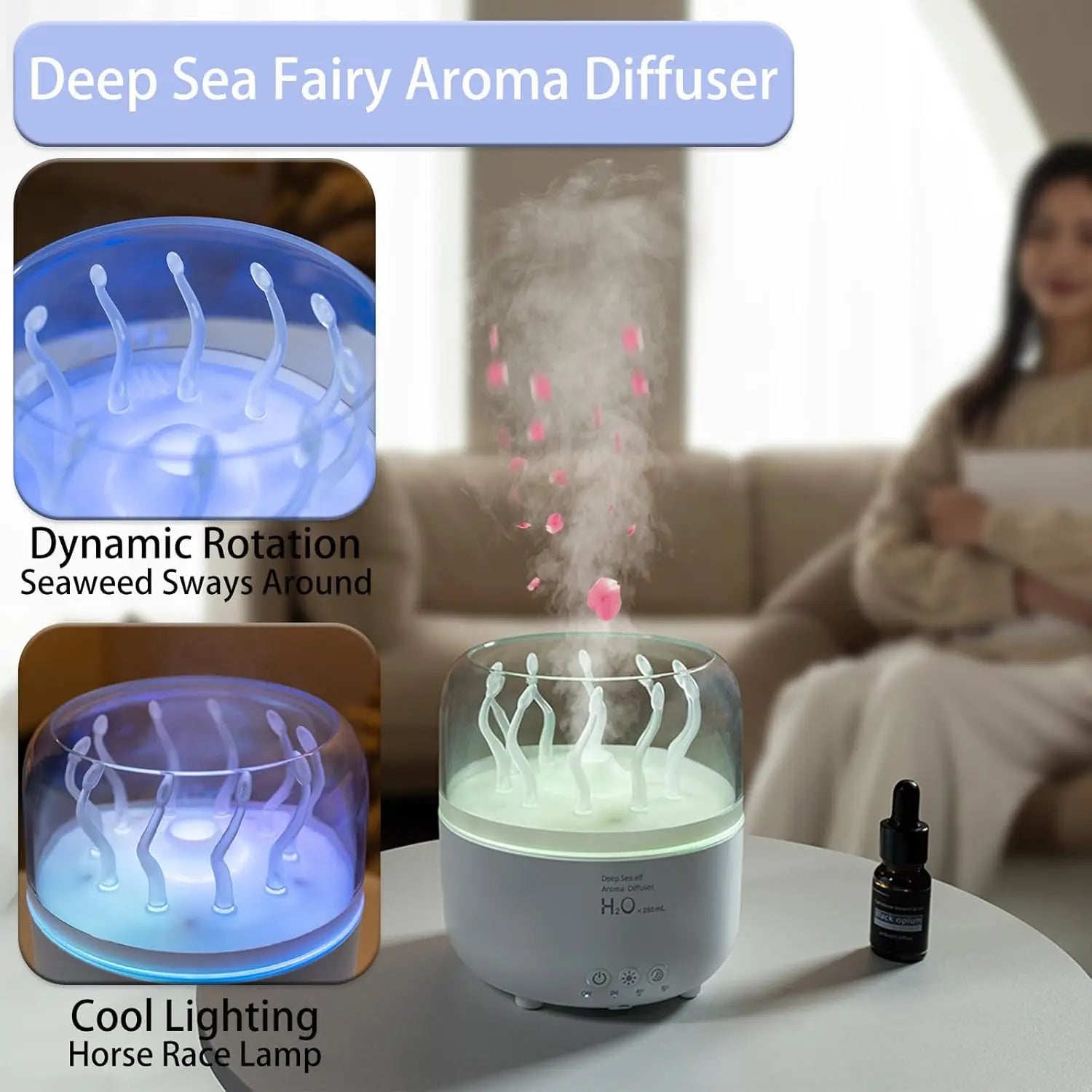 Humidificador Hierba Marina 280ml Ultrasónico
