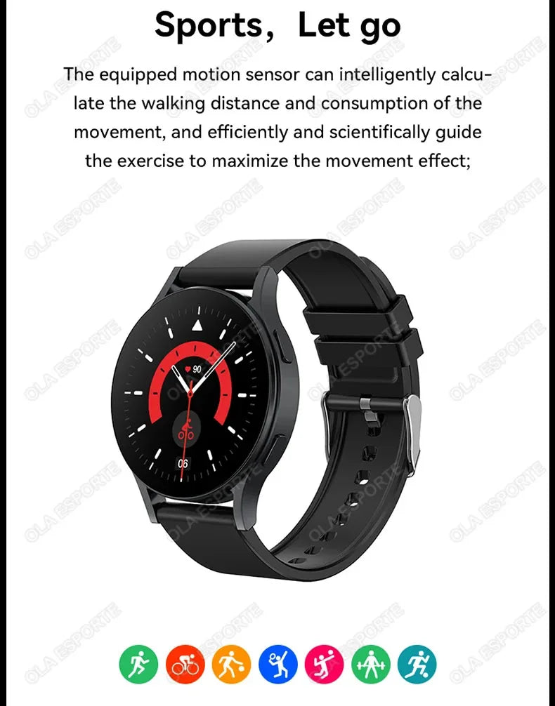 Pro nuevas mujeres delicadeza Bluetooth llamada reloj inteligente seguimiento de salud Bluetooth llamada despertador relojes inteligentes hombres Smartwatch deportes