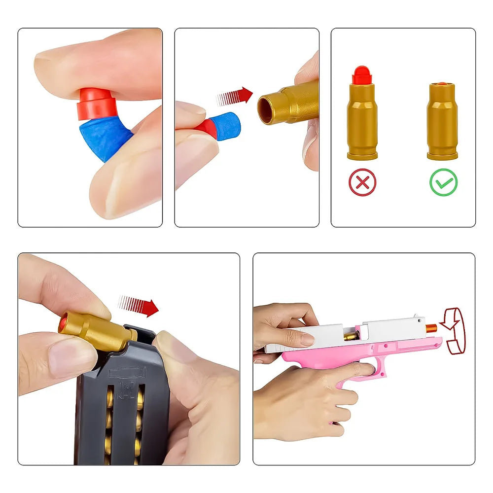 Pistola de juguete con balas suaves, flardos EVA de espuma, pistolas de juguete seguras y baratas para niños, regalos, triangulación de envíos, Shopify Tiktok