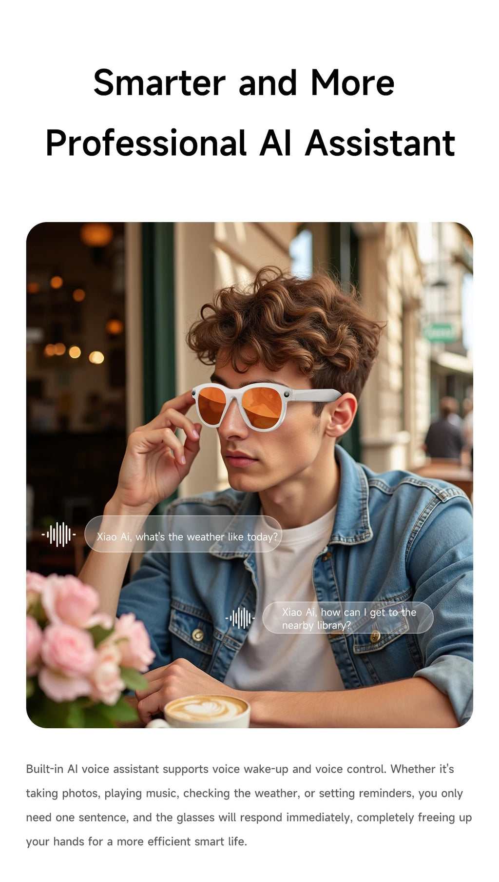 Gafas Inteligentes 4K con Cámara IA y Traducción