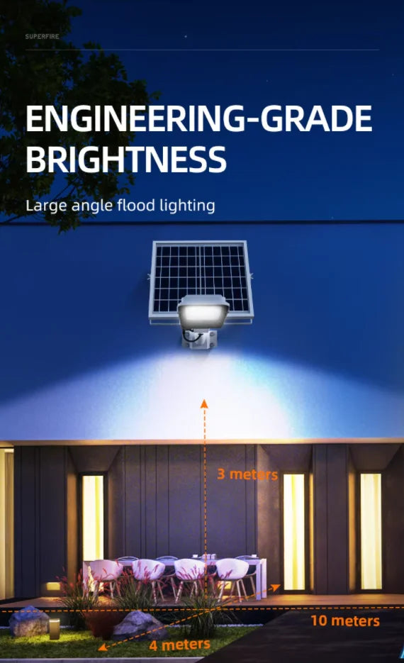 Farola Solar LED para Exterior con Detección Automática IP65