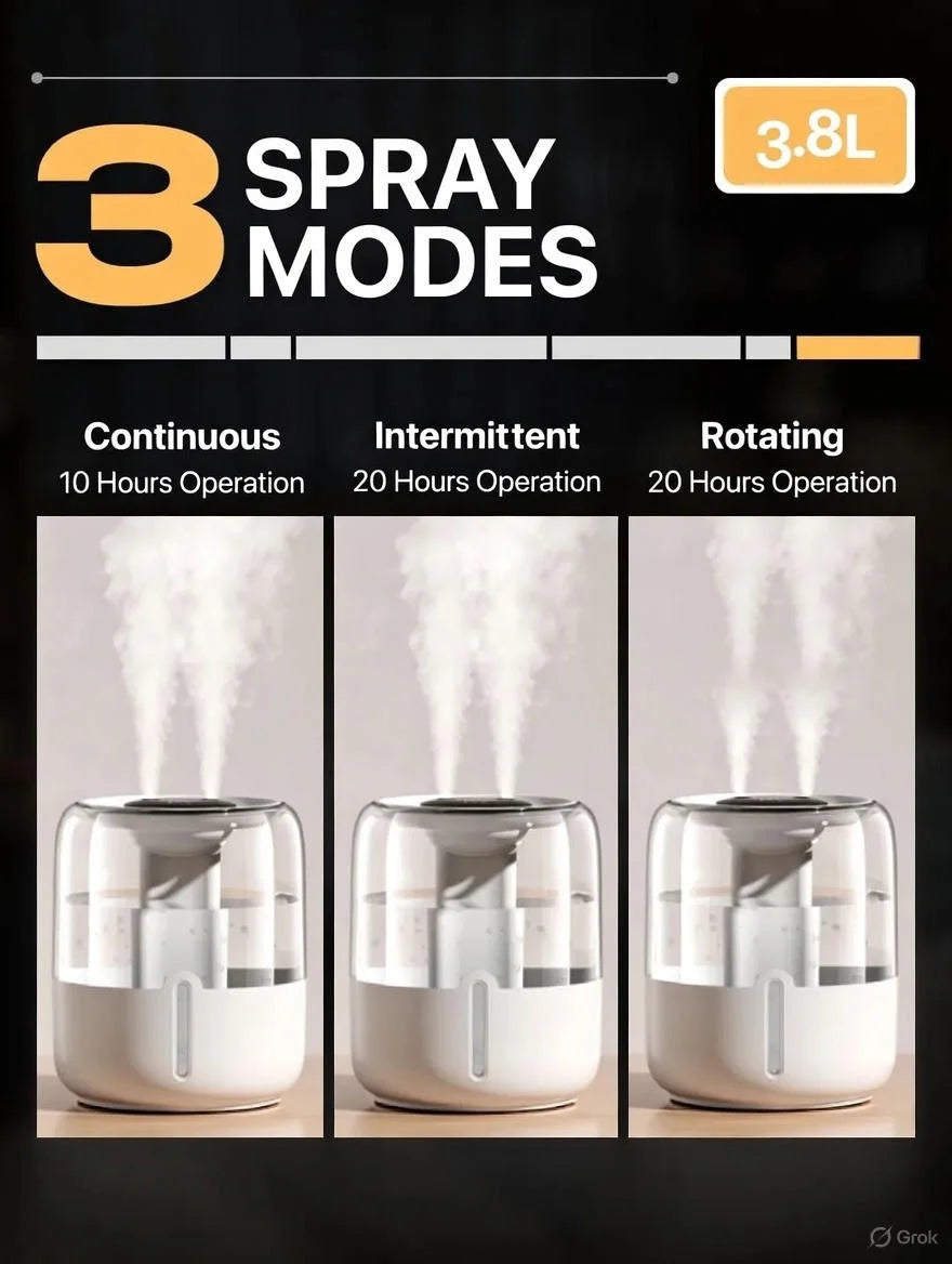 Humidificador de aire grande de 4,8l, difusor de Aroma eléctrico USB, purificador de aceites esenciales, generador de niebla de aromaterapia, luces para coche, hogar y dormitorio