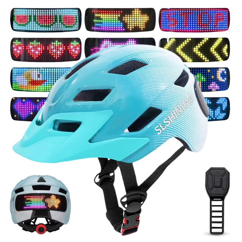 Casco de bicicleta para niños con casco LED, casco de patinaje sobre ruedas para bicicleta de equilibrio de seguridad deportiva para niños