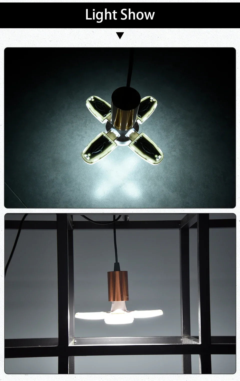 Lámpara LED Plegable E27 para el Hogar y Garaje