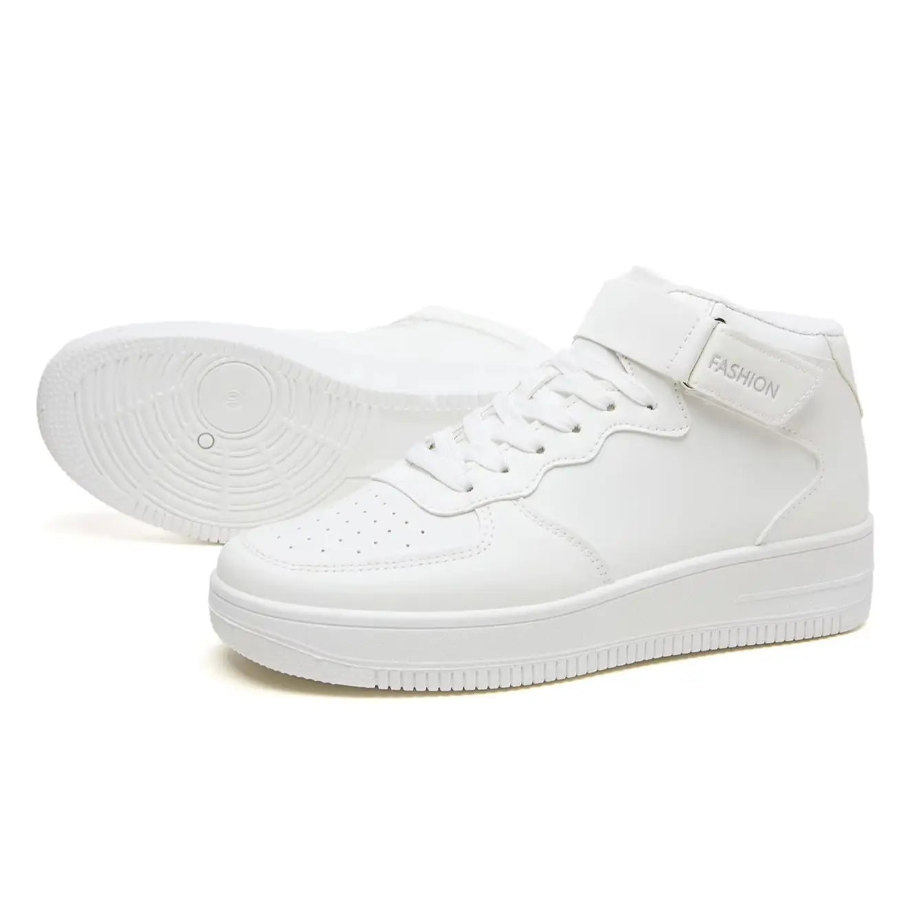 Zapatillas Deportivas Blancas de Plataforma con Cordones para Hombre y Mujer, Calzado Casual Transpirable para Caminar, Estilo Urbano