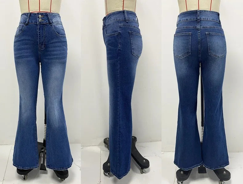 Pantalones de Mezclilla Elástica para Mujer