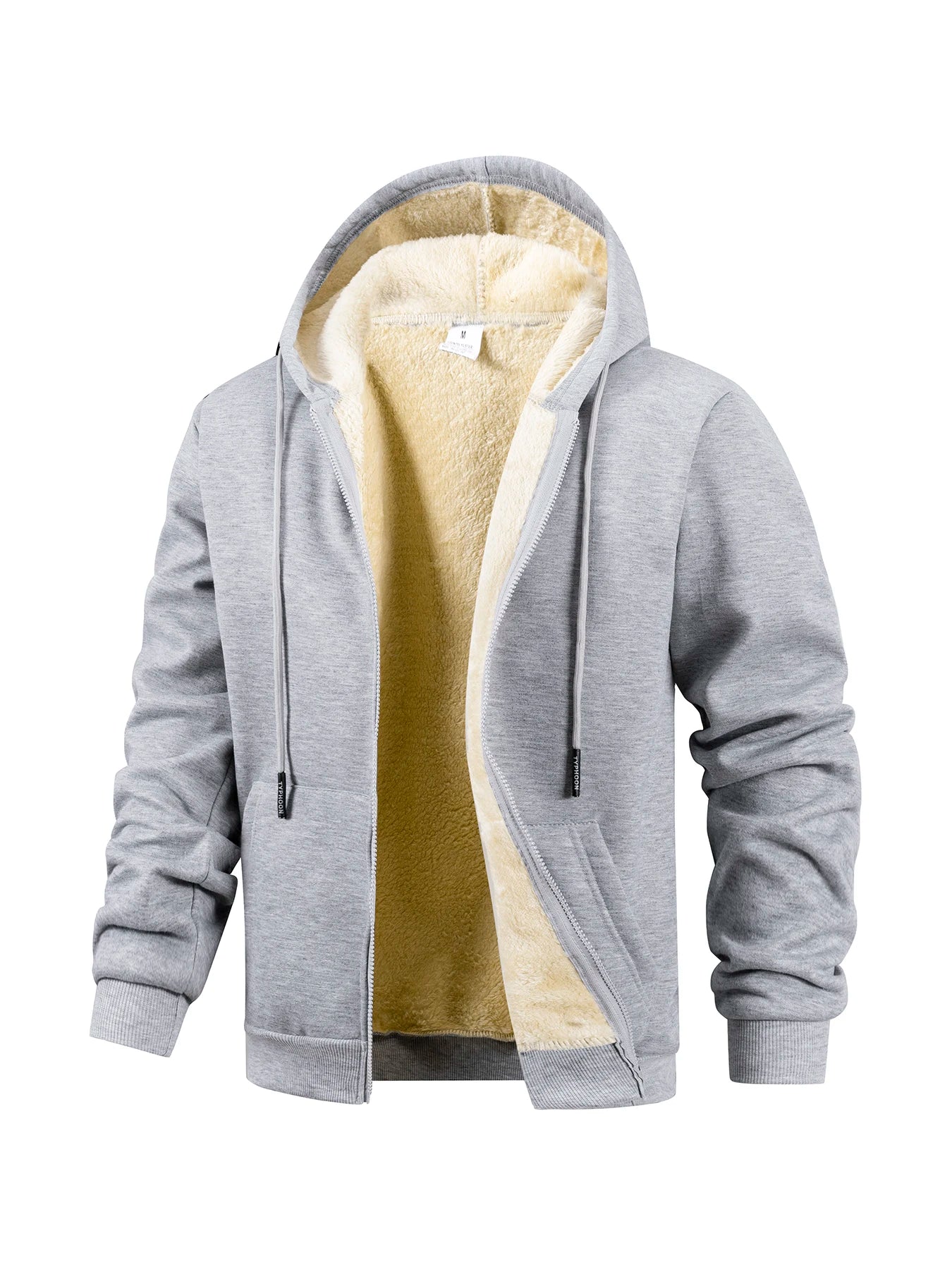 Buzo con Capucha y Cremallera de Vellón para Hombre