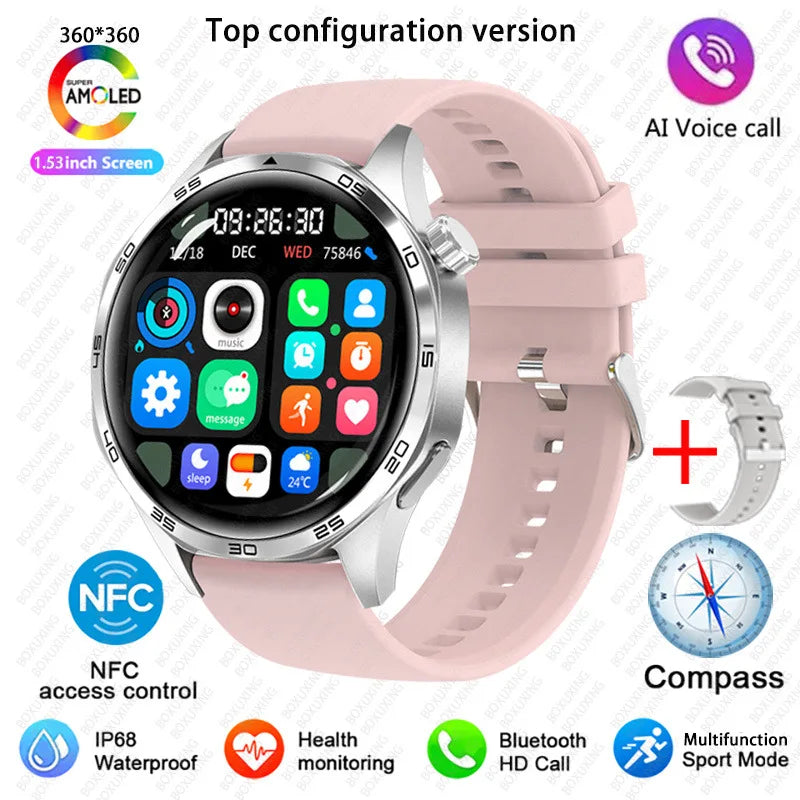 Reloj Inteligente 5 Pro con AMOLED, GPS, NFC, Brújula y Llamadas Bluetooth