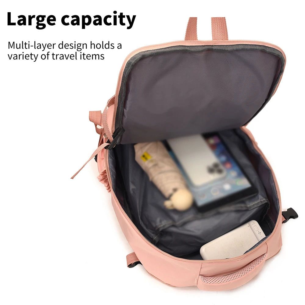 Mochila de Viaje Liviana de Gran Capacidad Unisex