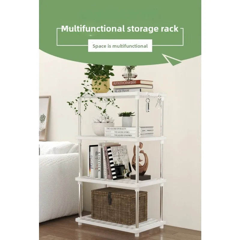 Estante organizador multinivel de plástico para sala, cocina y baño