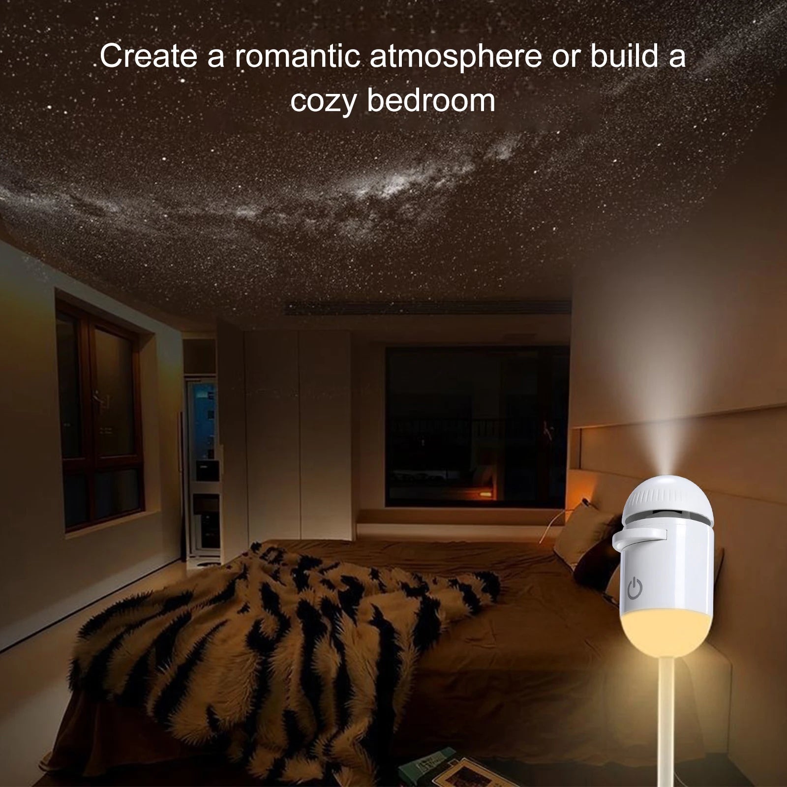 Mini Galaxy 360 2 en 1 °   Lámpara ambiental giratoria LED con proyección de cielo estrellado, proyector USB de galaxia, luz nocturna para fiestas, decoración del hogar con diseño de Saturno