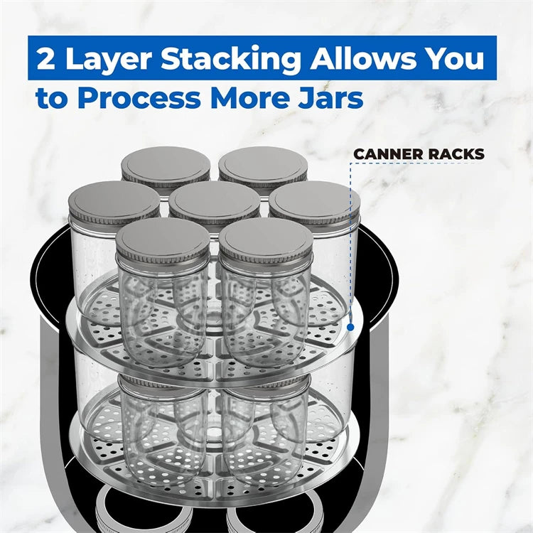 Estantes para conservas a presión, estantes para conservas de cocina de acero inoxidable, compatibles con prensa a presión Presto, 2 uds.