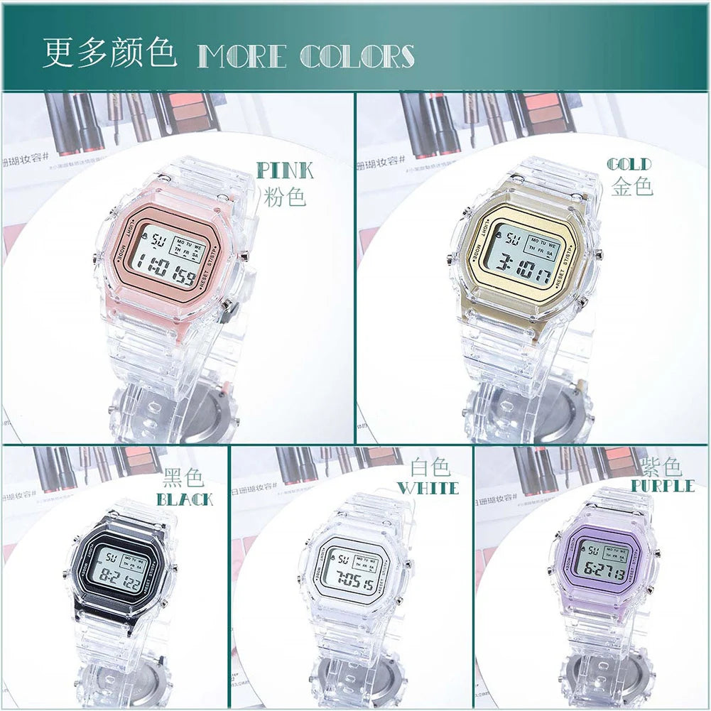 Reloj Electrónico Deportivo Digital LED Cuadrado