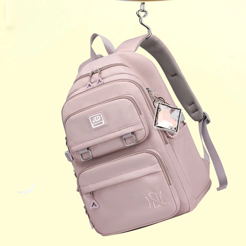 Mochila Escolar Rosa para Niñas y Adolescentes