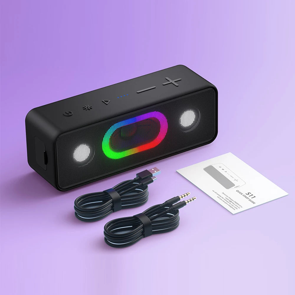 Altavoz Bluetooth Ortizan, Altavoz portátil con sonido estéreo fuerte de 16 W, 24 horas de reproducción, Altavoces inalámbricos Bluetooth 5.3, graves profundos,