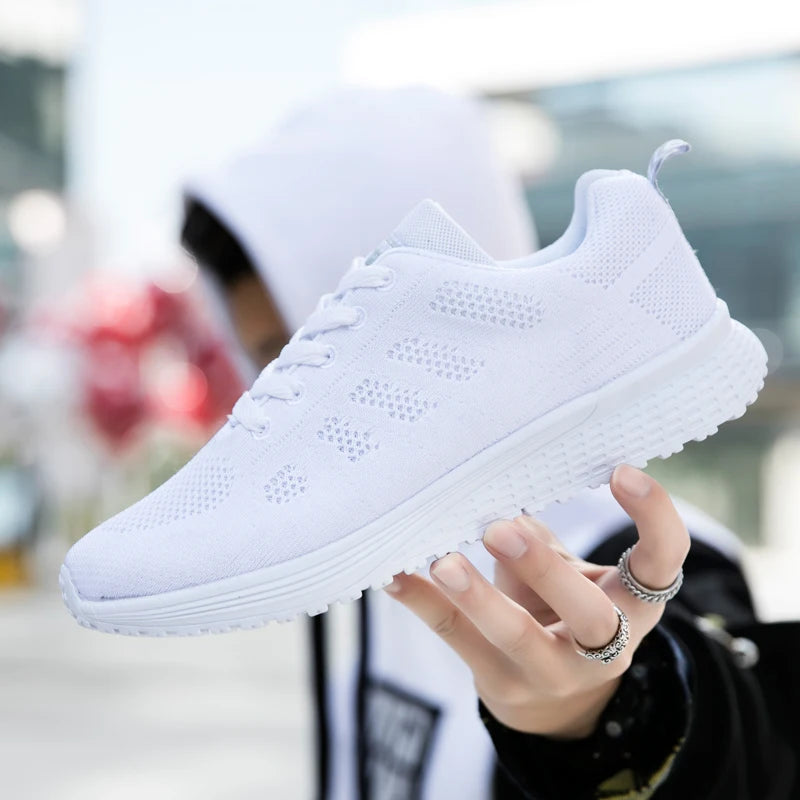 YRZL Zapatillas de deporte para hombre, zapatillas de deporte transpirables de malla cómodas y ligeras a la moda, zapatos deportivos para parejas, zapatos de tenis al aire libre para hombres
