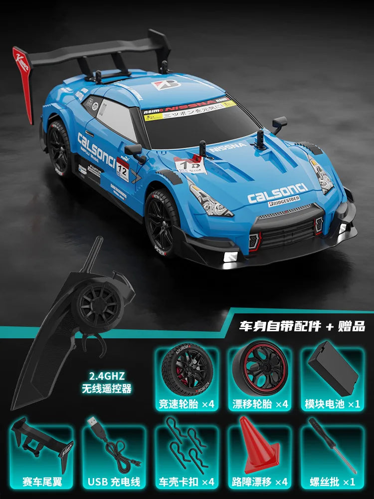 Coche RC GTR 2,4G Drift Racing Car 4WD todoterreno Radio Control remoto vehículo electrónico Hobby juguetes para niños