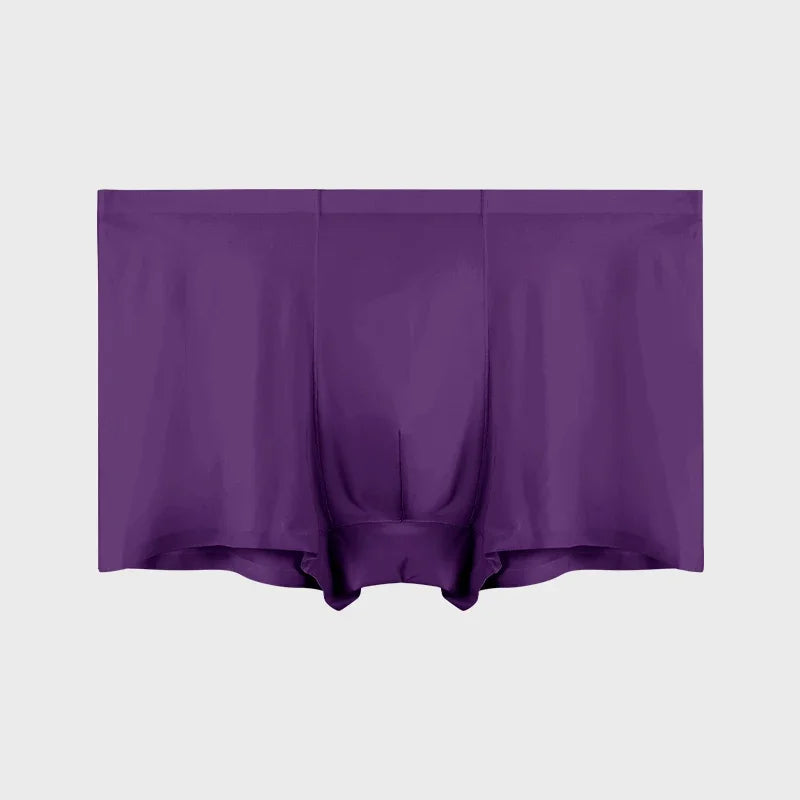 Ropa interior para hombre, venta al por mayor, boxers sin costuras de seda helada, antibacterianos, transpirables, deportivos, finos y cómodos de verano