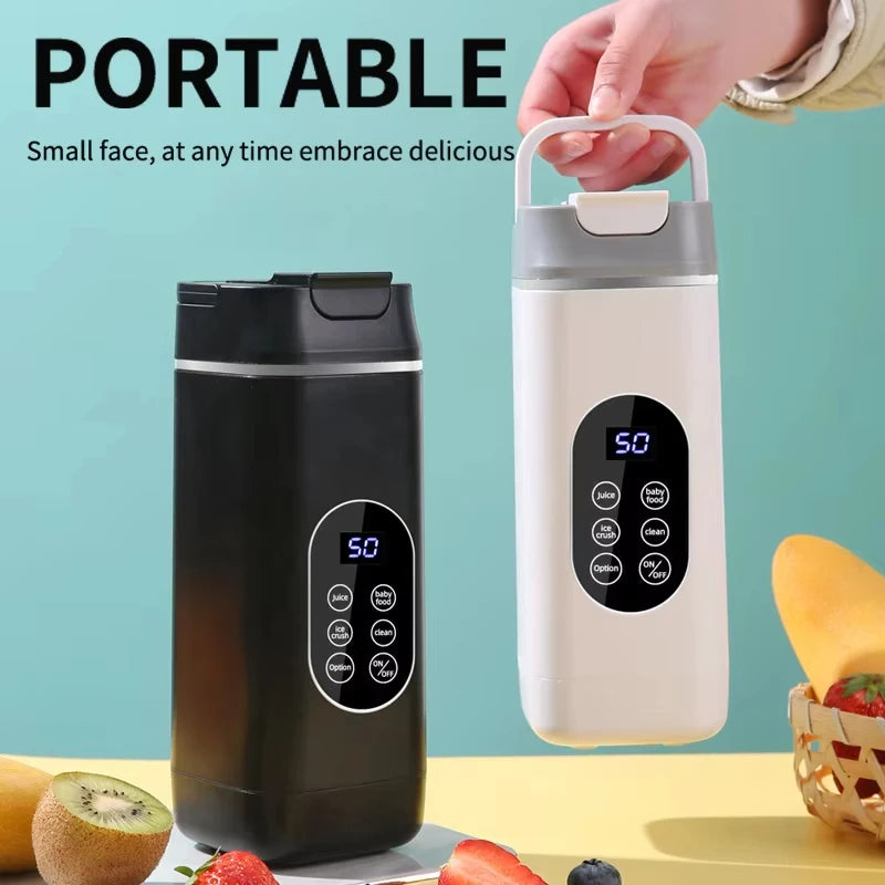 Exprimidor Portátil Recargable USB con 12 Cuchillas para Hielo