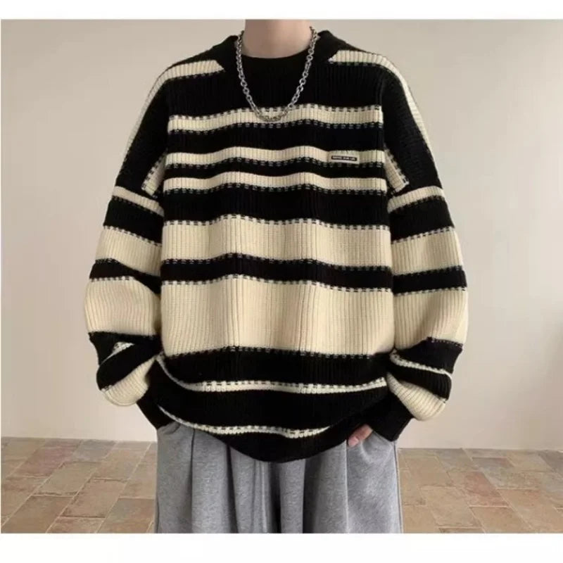 Suéter de Punto Holgado para Hombre - Otoño e Invierno