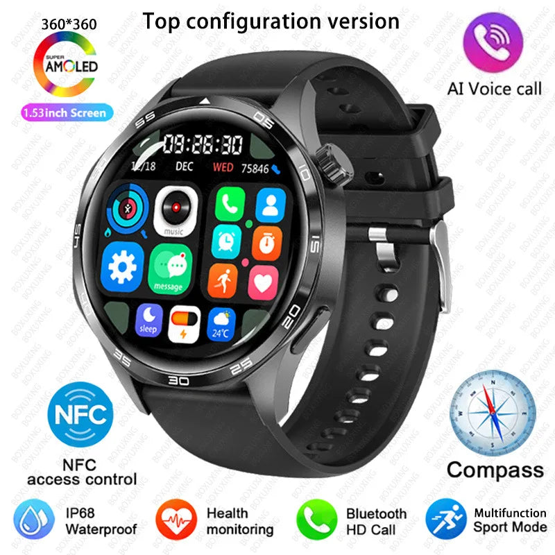 Reloj Inteligente 5 Pro con AMOLED, GPS, NFC, Brújula y Llamadas Bluetooth