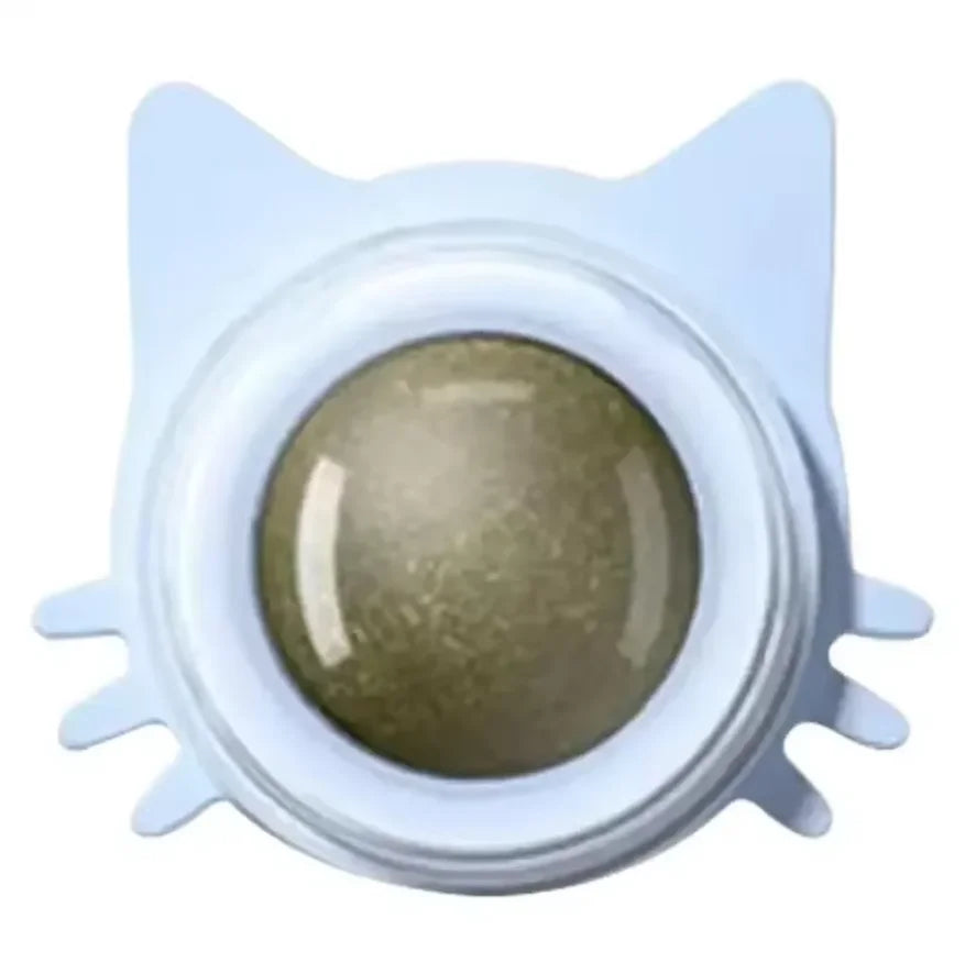 Juguetes de hierba gatera para gatos, bola giratoria interactiva de pared para interiores, menta Natural, mejora la digestión, estimulante del apetito, cuidado Dental para gatos