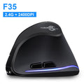 Ratón Inalámbrico Ergonómico Lefon 2.4G, Ratón Vertical Recargable para Juegos, para PC, Portátil, MacOS, Oficina, Modelo F35C/F35B/F35