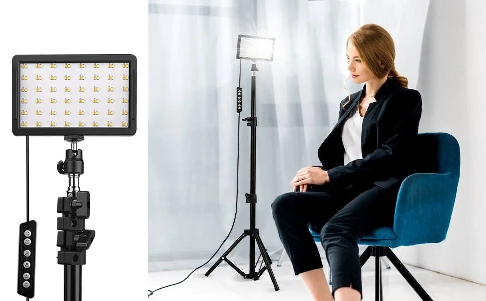 Kit de iluminación Led para fotografía y cámara, luz de vídeo con trípode, filtros RGB de 4 colores para filmación, transmisión, grabación en estudio