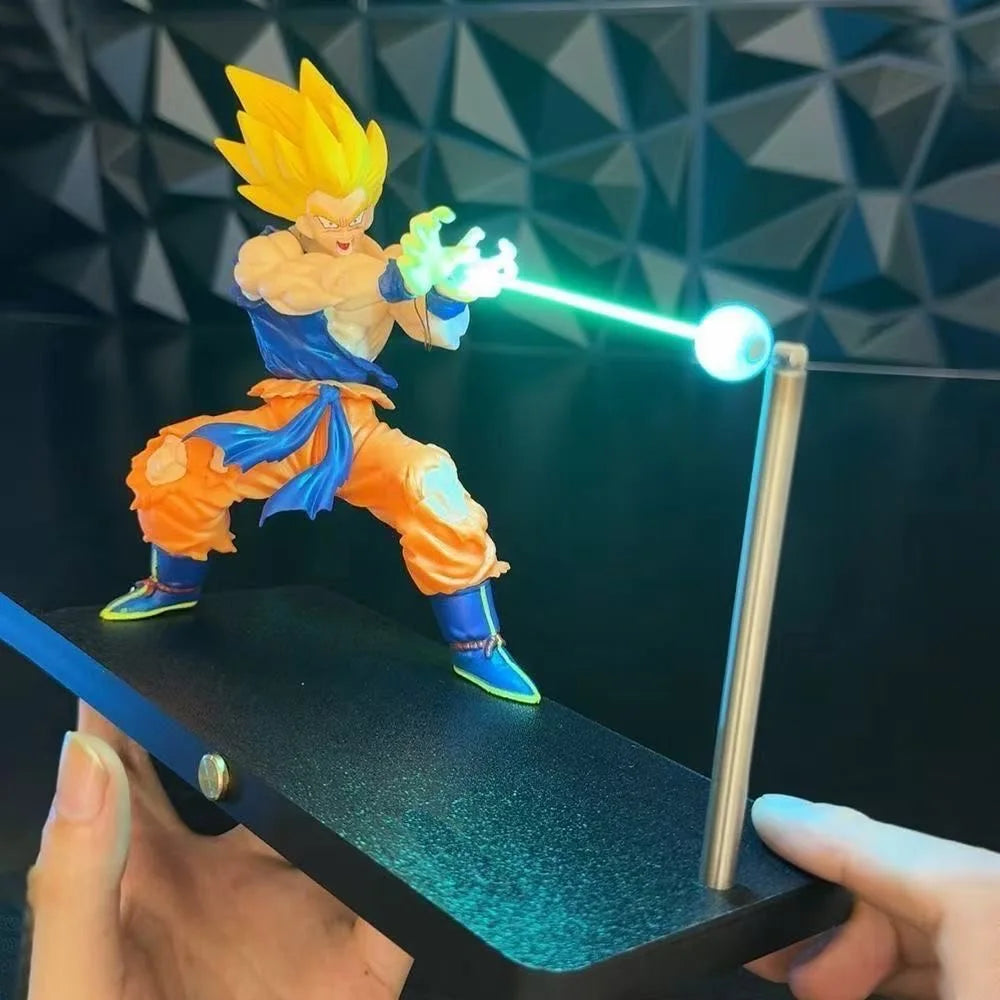 DRAGON BALL Son Goku Kamehameha lámpara de noche decoración de escritorio modelo noche anime que rodea juguetes para niños regalo de cumpleaños