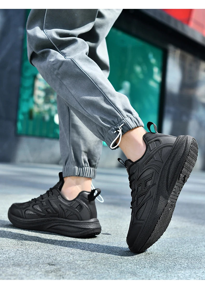 Zapatos de Chef de Hotel para las cuatro estaciones, transpirables, ligeros, antideslizantes, impermeables, a prueba de aceite, zapatos de trabajo de cocina, calzado deportivo informal para exteriores para hombre