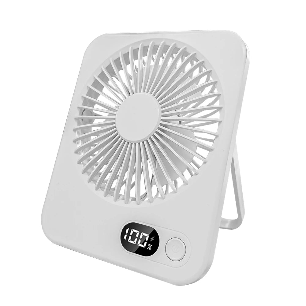 Mini Ventilador de Escritorio USB Recargable Silencioso