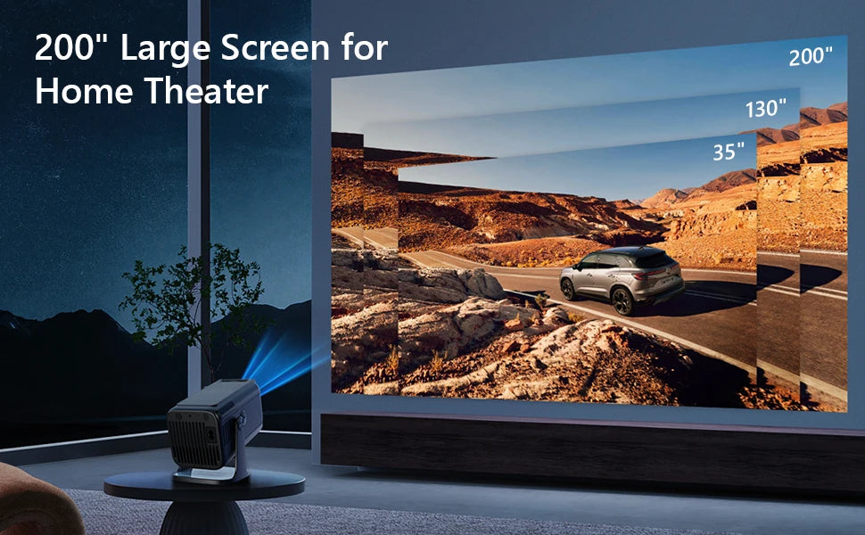 Proyector portátil HD 1080P 4K HY500 Android con espejo de pantalla inalámbrico