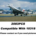 NUEVO Juego de Construcción de 2083 Piezas del Concorde Airbus 10138, Avión Supersónico, Modelo de Avión de Pasajeros Concorde, Bloques de Construcción, Juguetes para Niños, Regalos para Niños