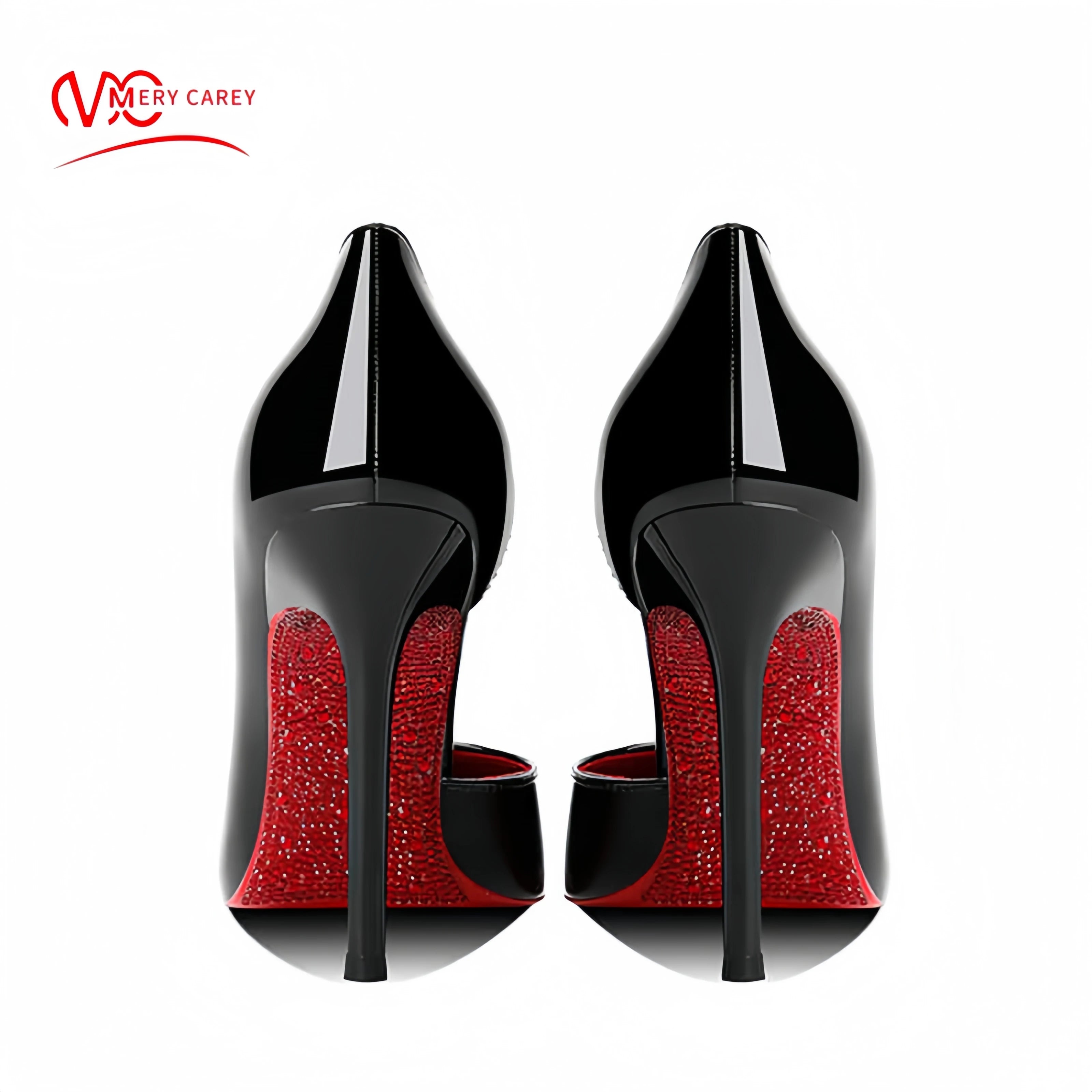 Stilettos de Mujer Punta Fina con Brillantes - Tacones Altos Elegantes