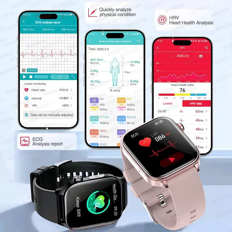 Reloj Inteligente ECG Diagnóstico de Salud IA