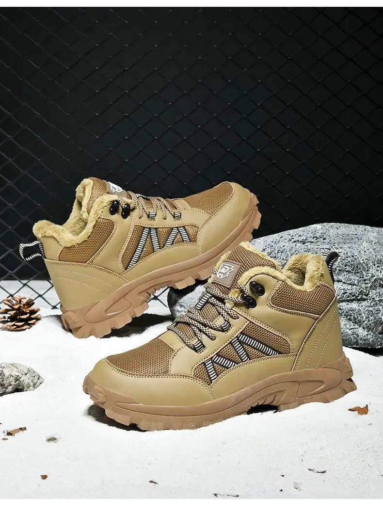 Botas de senderismo forradas para hombre con suela antideslizante y resistente