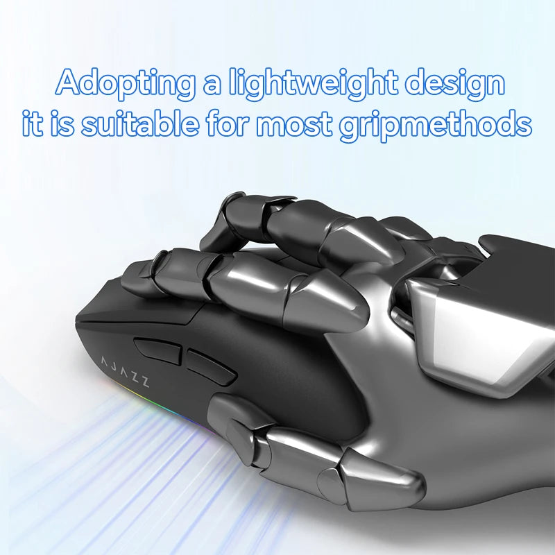 Ratón inalámbrico para juegos AJAZZ AJ139 V2 MC PAW3311 con Base de carga magnética RGB 24000DPI Bluetooth/ratones con cable, PC Gamer