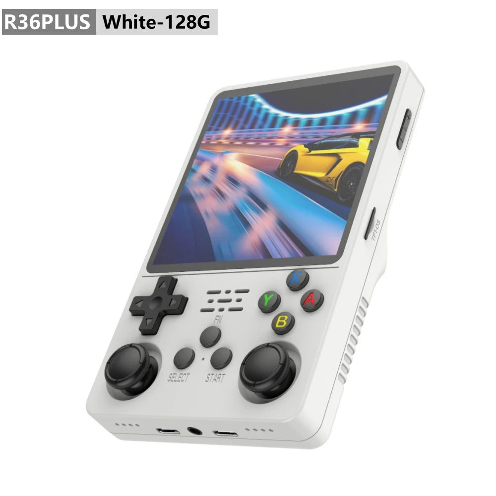 Consola de Juegos Retro R36S Plus, Pantalla IPS 4.0 Pulgadas, 64G o 128G