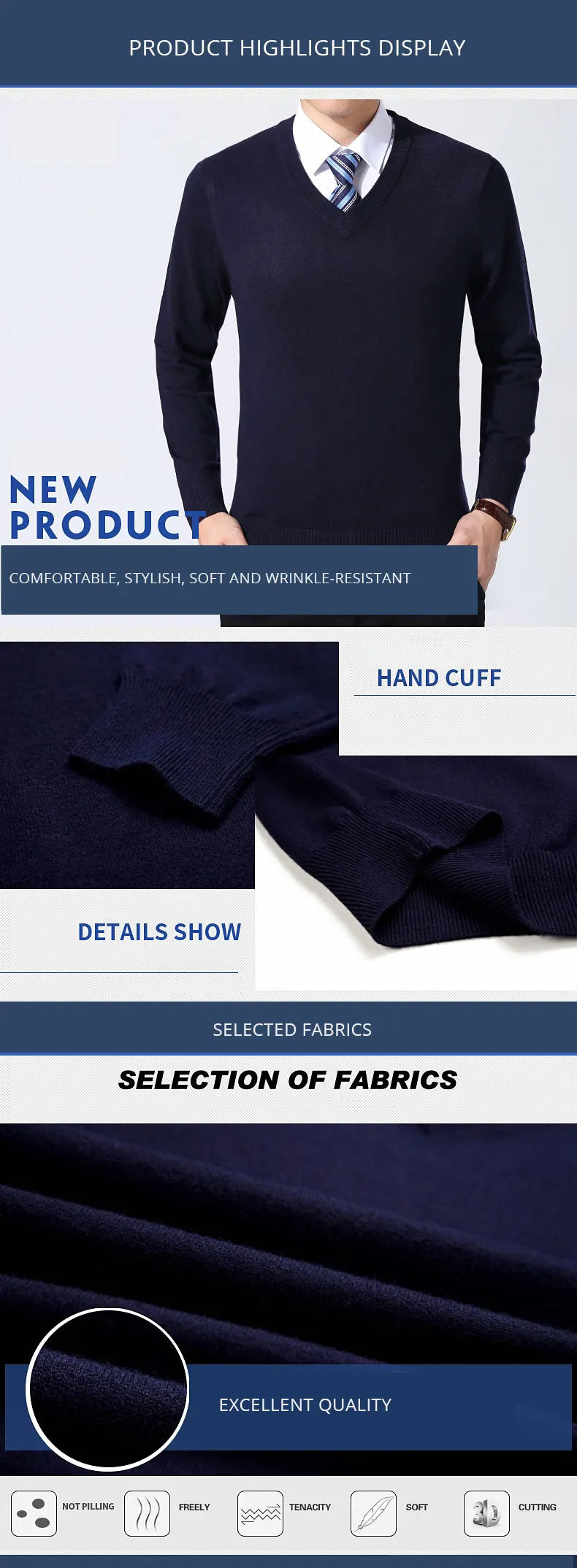 2025 nueva marca de moda suéter para hombre jersey con cuello en V jerséis ajustados tejido grueso cálido otoño estilo coreano ropa Casual para hombre