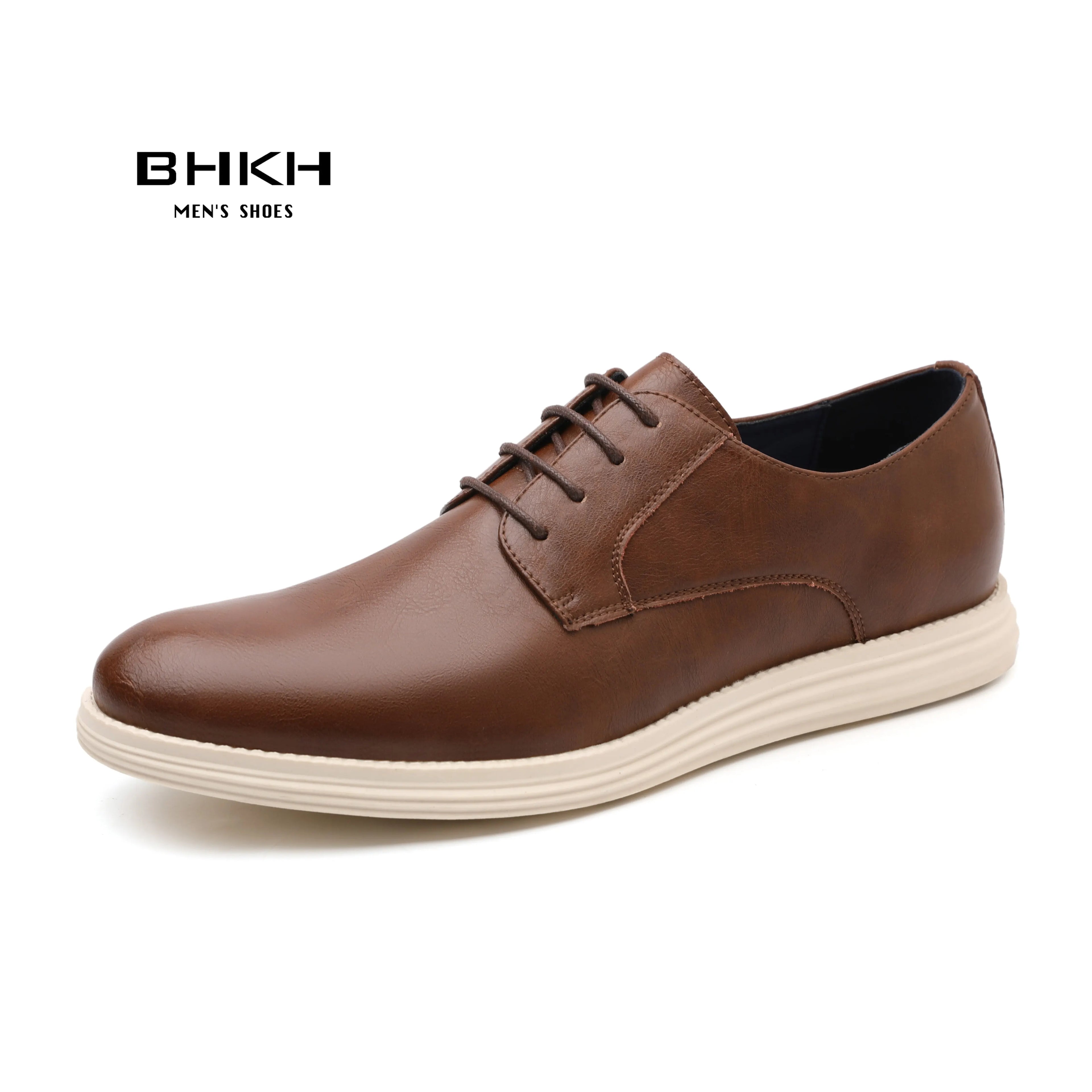 BHKH zapatillas de deporte masculinas Otoño/Invierno traf zapatos casuales de cuero para hombres trabajo de negocios Oficina zapatos de vestir con cordones para hombres talla 47