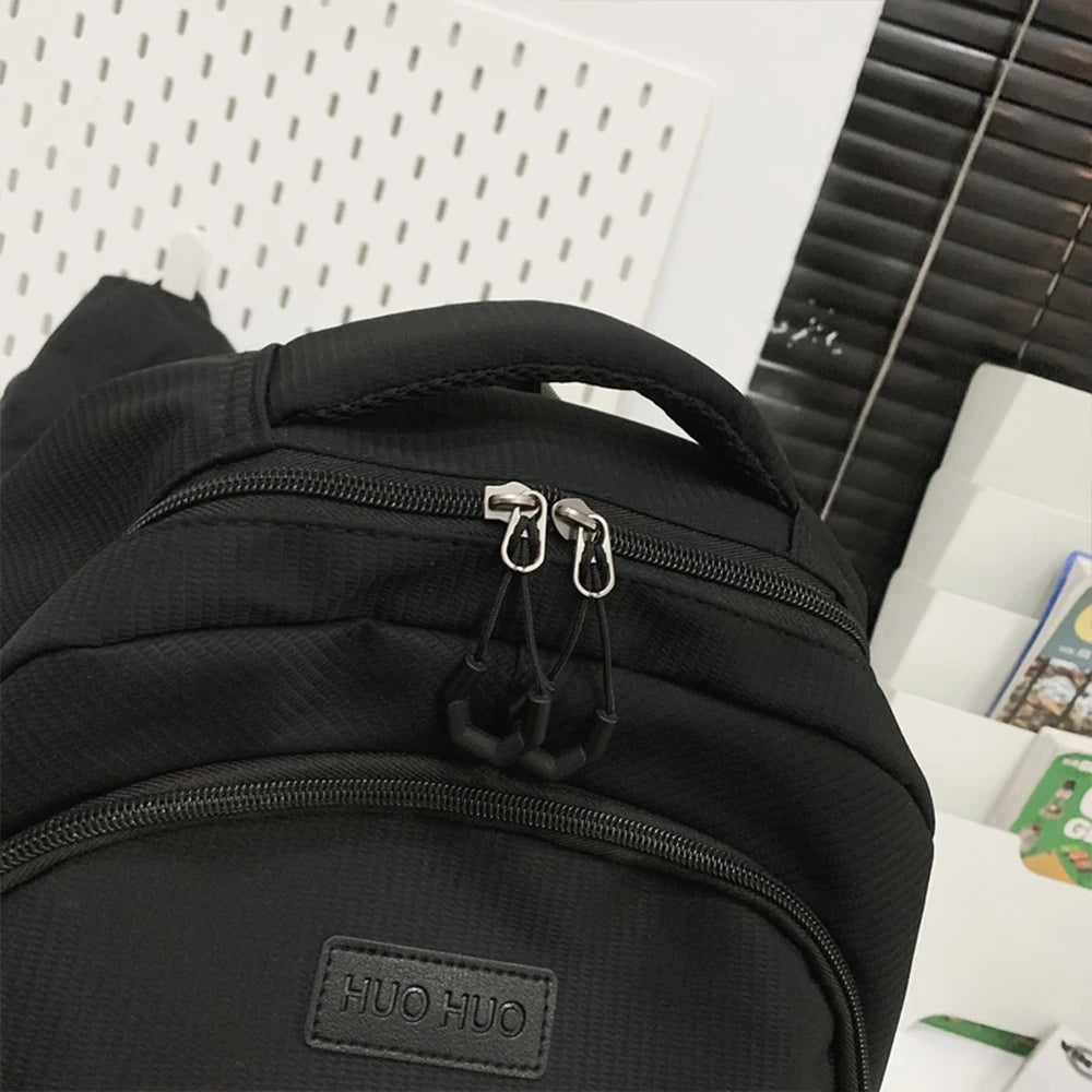 Mochila de Nailon con Puerto USB, Múltiples Bolsillos para Escuela y Trabajo