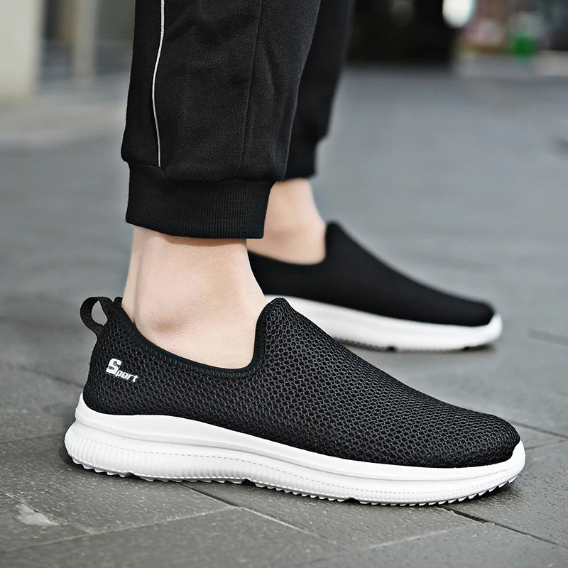 YRZL Zapatillas de deporte para hombre, zapatos informales transpirables Unisex, mocasines de malla antideslizantes para exteriores, zapatos de tenis ligeros a la moda para hombre