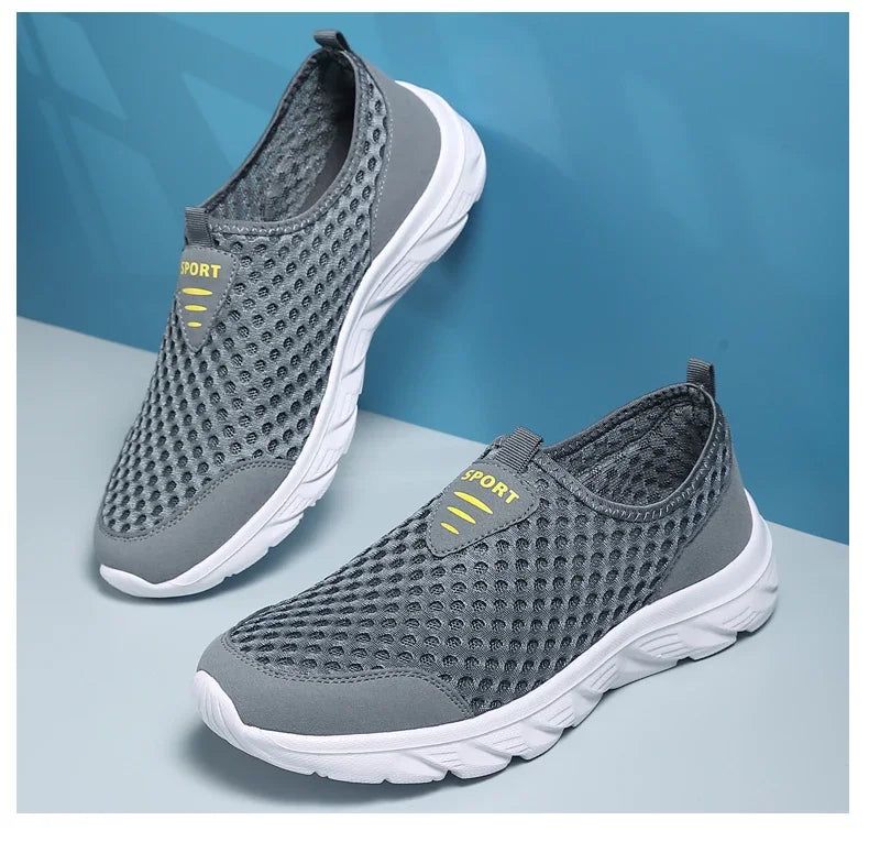 YRZL, zapatos informales ligeros para hombre, zapatillas informales transpirables sin cordones para hombre, zapatos planos antideslizantes para caminar al aire libre, talla 39-46