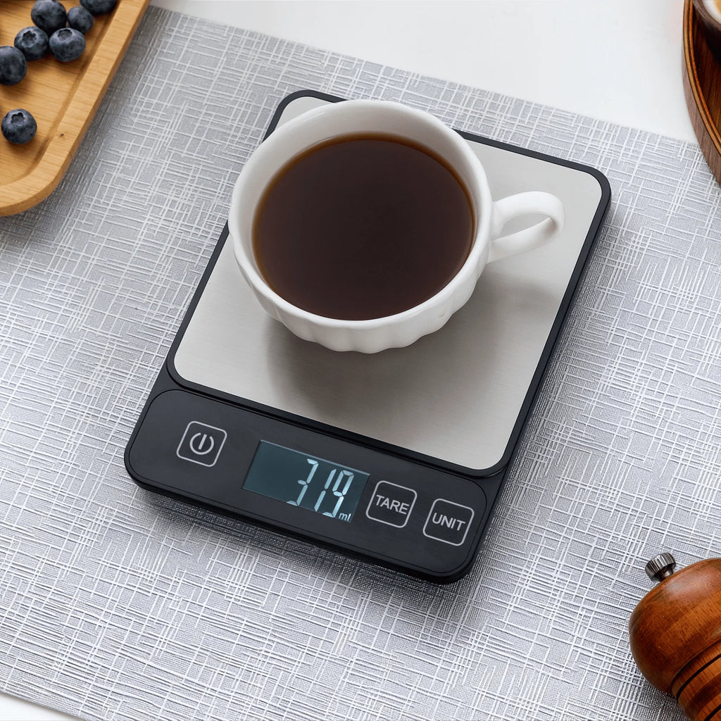 Báscula de cocina mejorada, báscula electrónica de alta precisión, alta calidad, para hornear alimentos, café, té, fruta, herramienta profesional esencial para el hogar