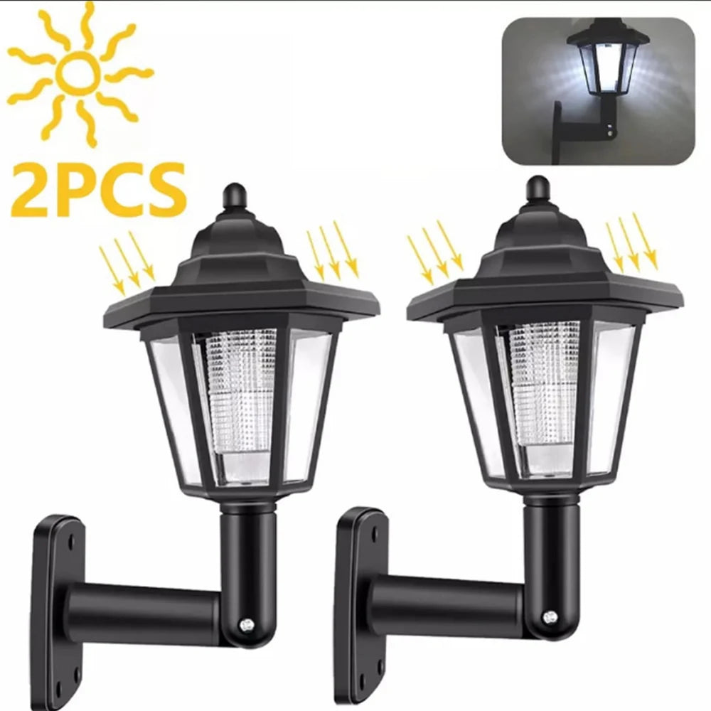Lámpara Solar de Jardín LED para Exterior con Panel Solar